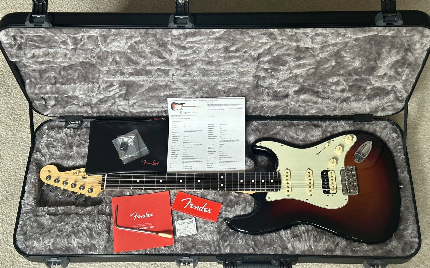 2019 Fender® American Professional Stratocaster HSS Shawbucker EXCELLENT-MINT!